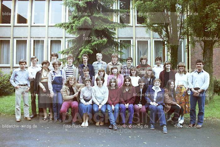 1981 Gruppenfotos- Klassenfoto an der Handelsschule in Sinzig 25.5.1981: GRKLHNSN-016349