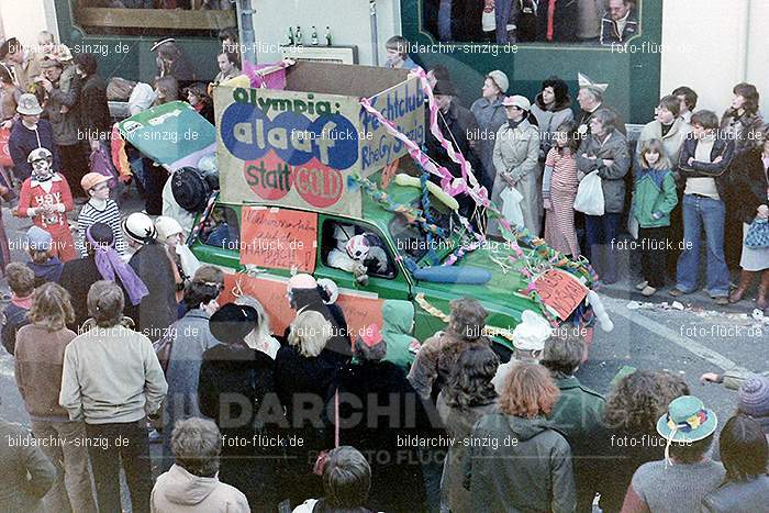 1980 Karnevals Umzug Veilchen Dienstag Sinzig: KRMZVLDNSN-008249